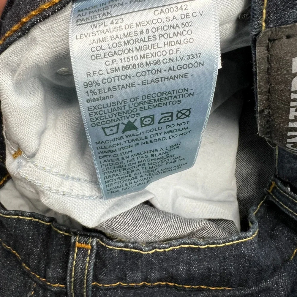 Signature by Levi Strauss Co S47 Regular Taper Dark Wash Jeans Mens 28x30